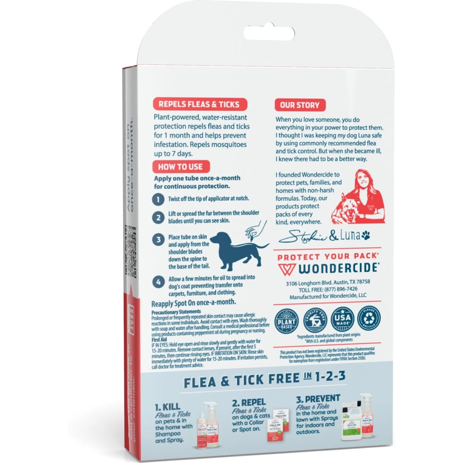 Wondercide Spot-On Peppermint Flea & Tick Spot Treatment For Small Dogs, 3 Doses (3-mos. Supply) 4 Wondercide Spot-On Peppermint Flea & Tick Spot Treatment For Small Dogs, 3 Doses (3-mos. Supply) - Image 2