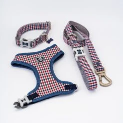 HUGO & HUDSON Checked Tweed Dog Harness -Blue Buffalo Shop 643358 PT8. AC SS1800 V1663713688
