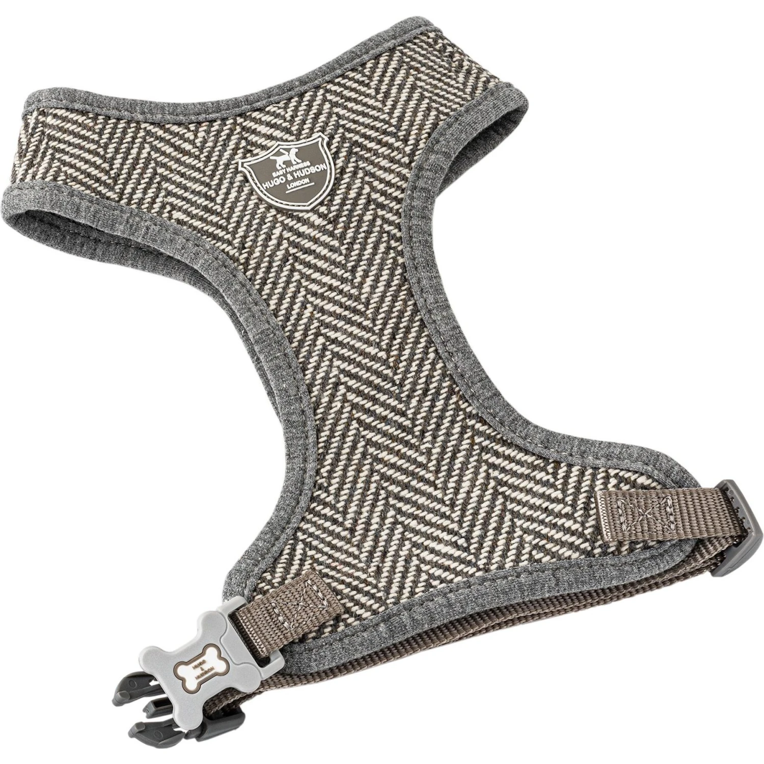 HUGO & HUDSON Herringbone Tweed Dog Harness 3 HUGO & HUDSON Herringbone Tweed Dog Harness