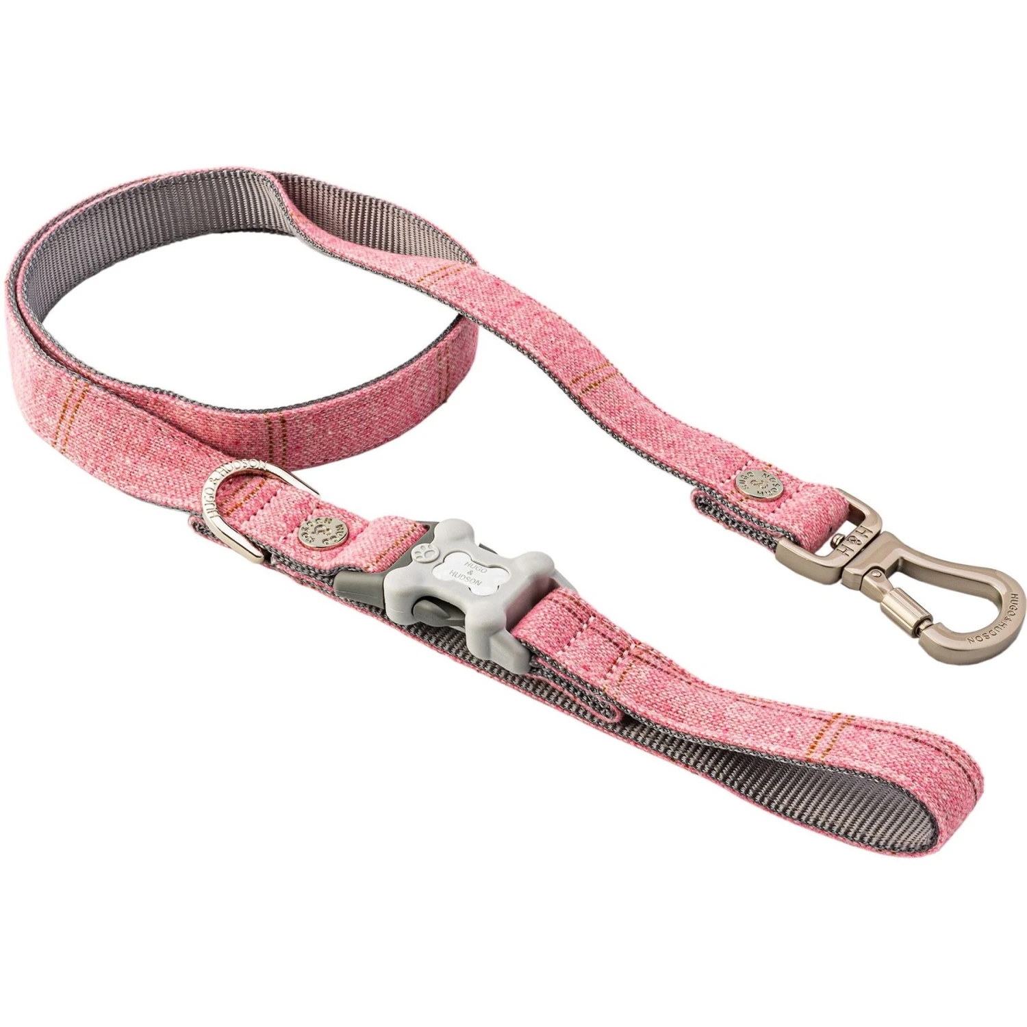 HUGO & HUDSON Checked Tweed Dog Leash 3 HUGO & HUDSON Checked Tweed Dog Leash