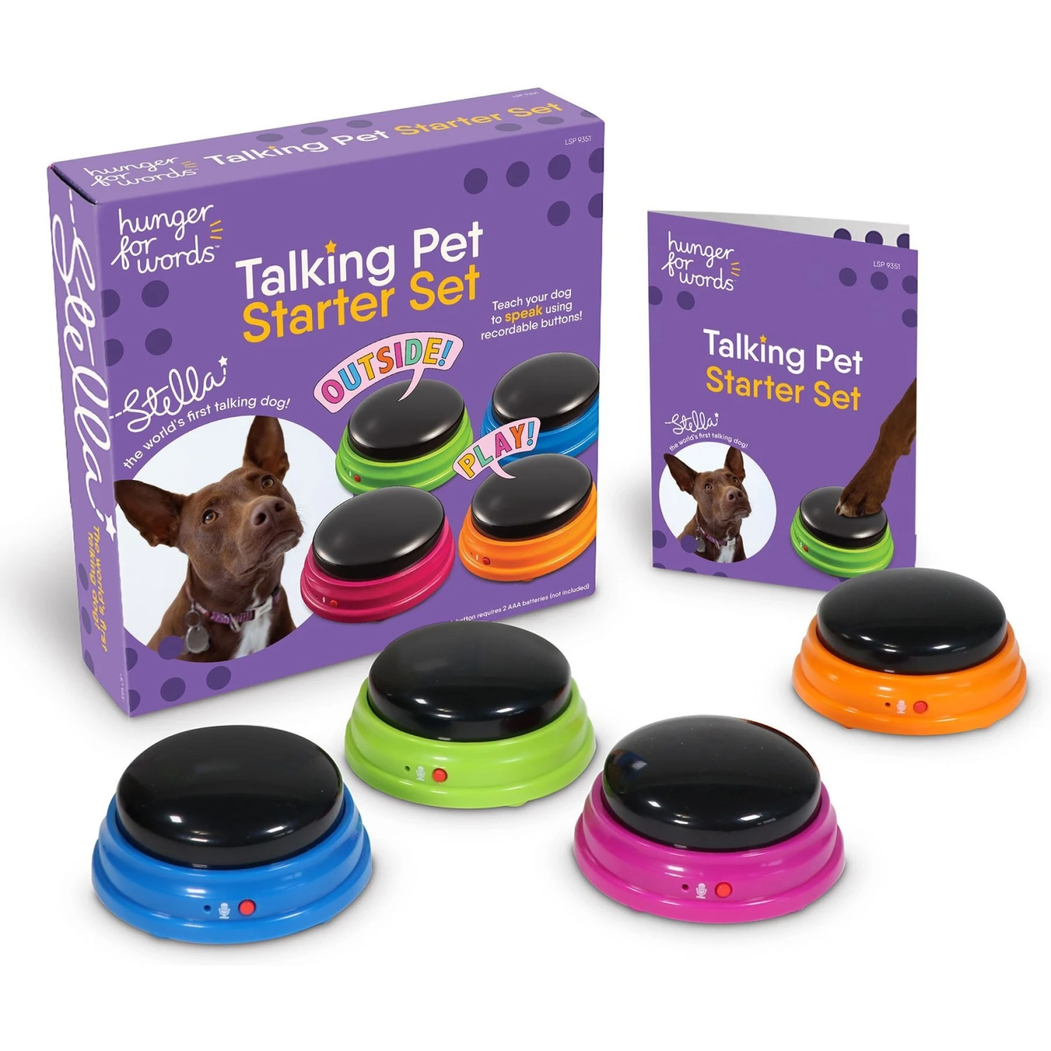 Hunger For Words Talking Pet Starter Set Dog Toy 3 Hunger For Words Talking Pet Starter Set Dog Toy
