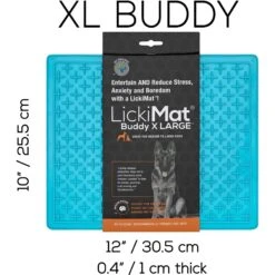 LickiMat Buddy Slow Feeder Dog Lick Mat, Turquoise, X-Large 11 LickiMat Buddy Slow Feeder Dog Lick Mat, Turquoise, X-Large -Blue Buffalo Shop 654638 PT3. AC SS1800 V1668542562