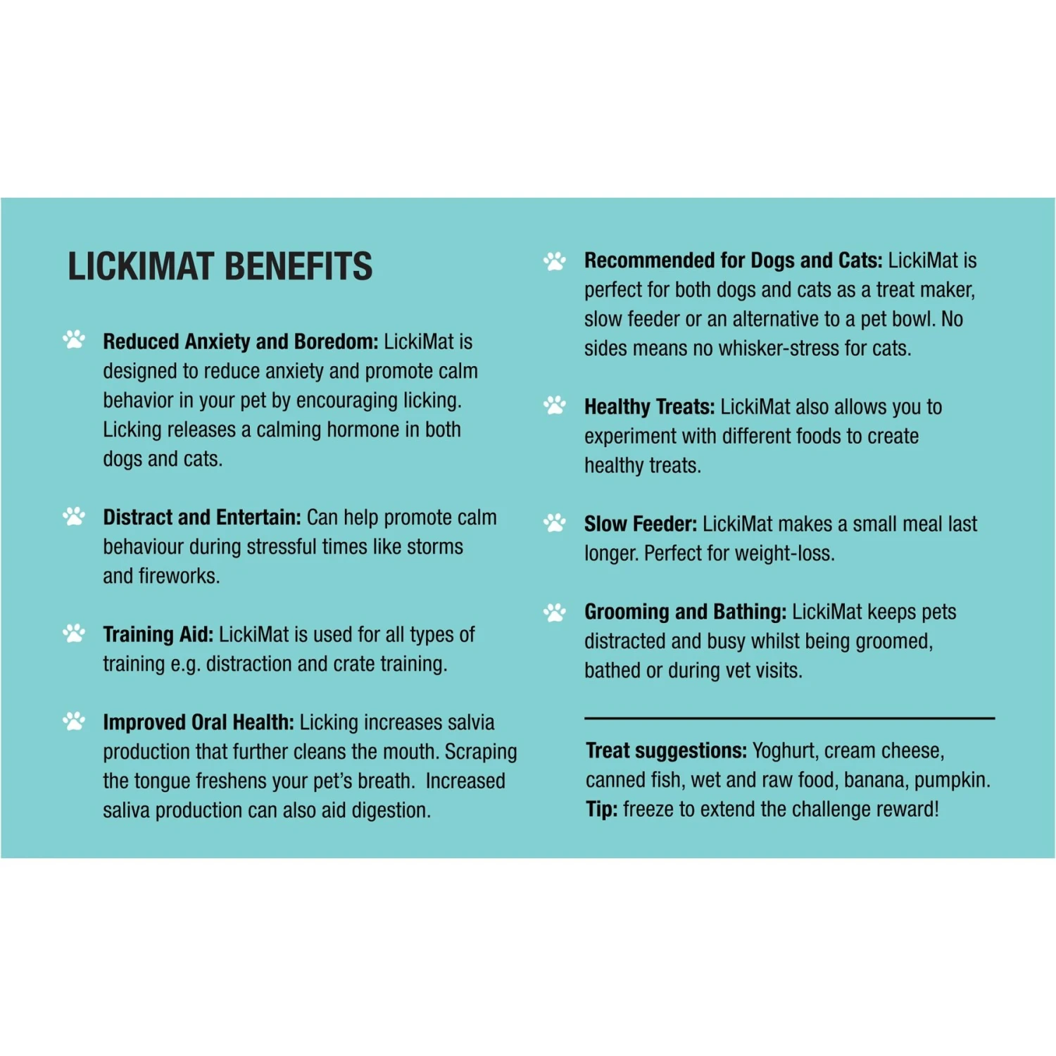 LickiMat Buddy Slow Feeder Dog Lick Mat, Turquoise, X-Large 8 LickiMat Buddy Slow Feeder Dog Lick Mat, Turquoise, X-Large - Image 6