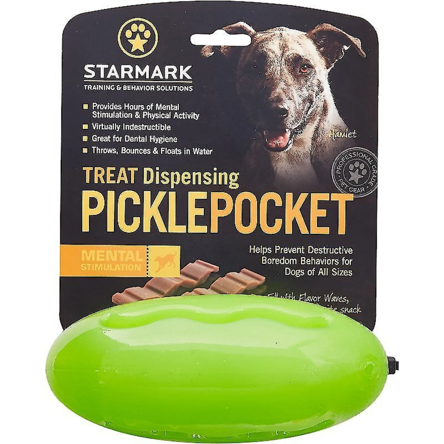 Starmark Treat Dispensing Pickle Pocket Tough Dog Toy 8 Starmark Treat Dispensing Pickle Pocket Tough Dog Toy - Image 6