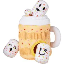 Frisco Halloween Fall Latte Hide & Seek Puzzle Plush Squeaky Dog Toy