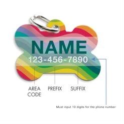 Custom Personalization Solutions Rainbow Wave Personalized Pet Tag -Blue Buffalo Shop 686166 PT3. AC SS1800 V1668654356