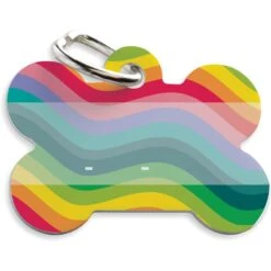 Custom Personalization Solutions Rainbow Wave Personalized Pet Tag -Blue Buffalo Shop 686166 PT4. AC SS1800 V1668024571