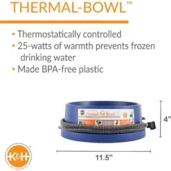 K&H Pet Products Thermal-Bowl Outdoor Heated Cat & Dog Water Bowl 12 K&H Pet Products Thermal-Bowl Outdoor Heated Cat & Dog Water Bowl -Blue Buffalo Shop 69530 PT1. AC SS1800 V1695231284