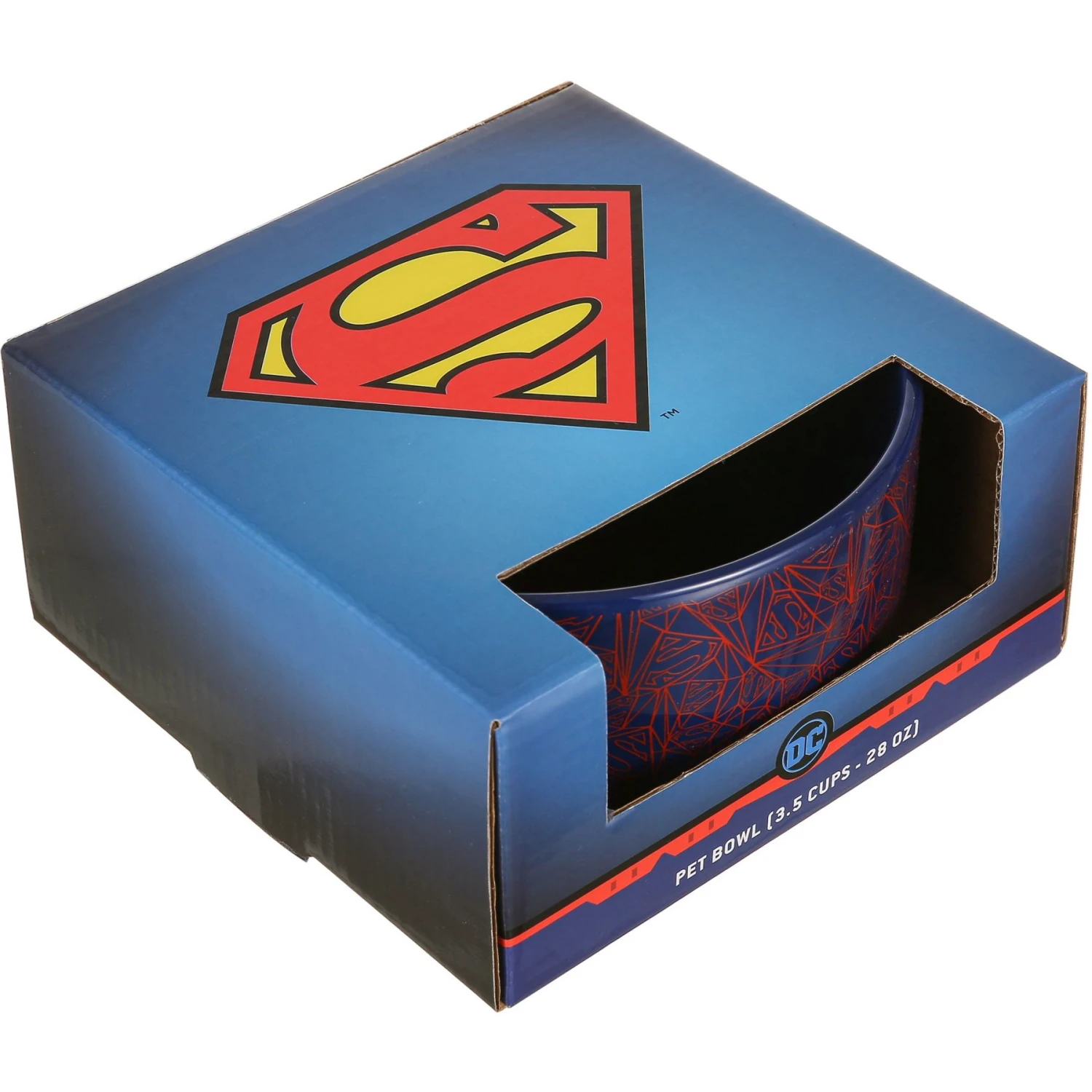 Fetch For Pets DC Comics Superman Logo Dog Bowl, 3.5 Cup 3 Fetch For Pets DC Comics Superman Logo Dog Bowl, 3.5 Cup