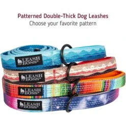 Leashboss Patterned Standard Dog Leash, 6-ft Long -Blue Buffalo Shop 698934 PT3. AC SS1800 V1669929579