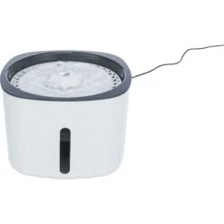 TRIXIE Flower Cat & Dog Water Fountain, White/Gray, 68-oz -Blue Buffalo Shop 701790 PT4. AC SS1800 V1688752027