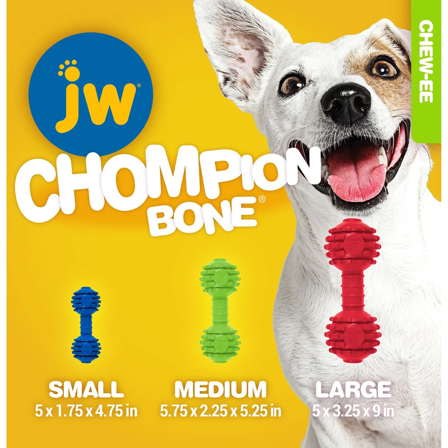 JW Pet Chompion Dog Toy, Color Varies 5 JW Pet Chompion Dog Toy, Color Varies - Image 3