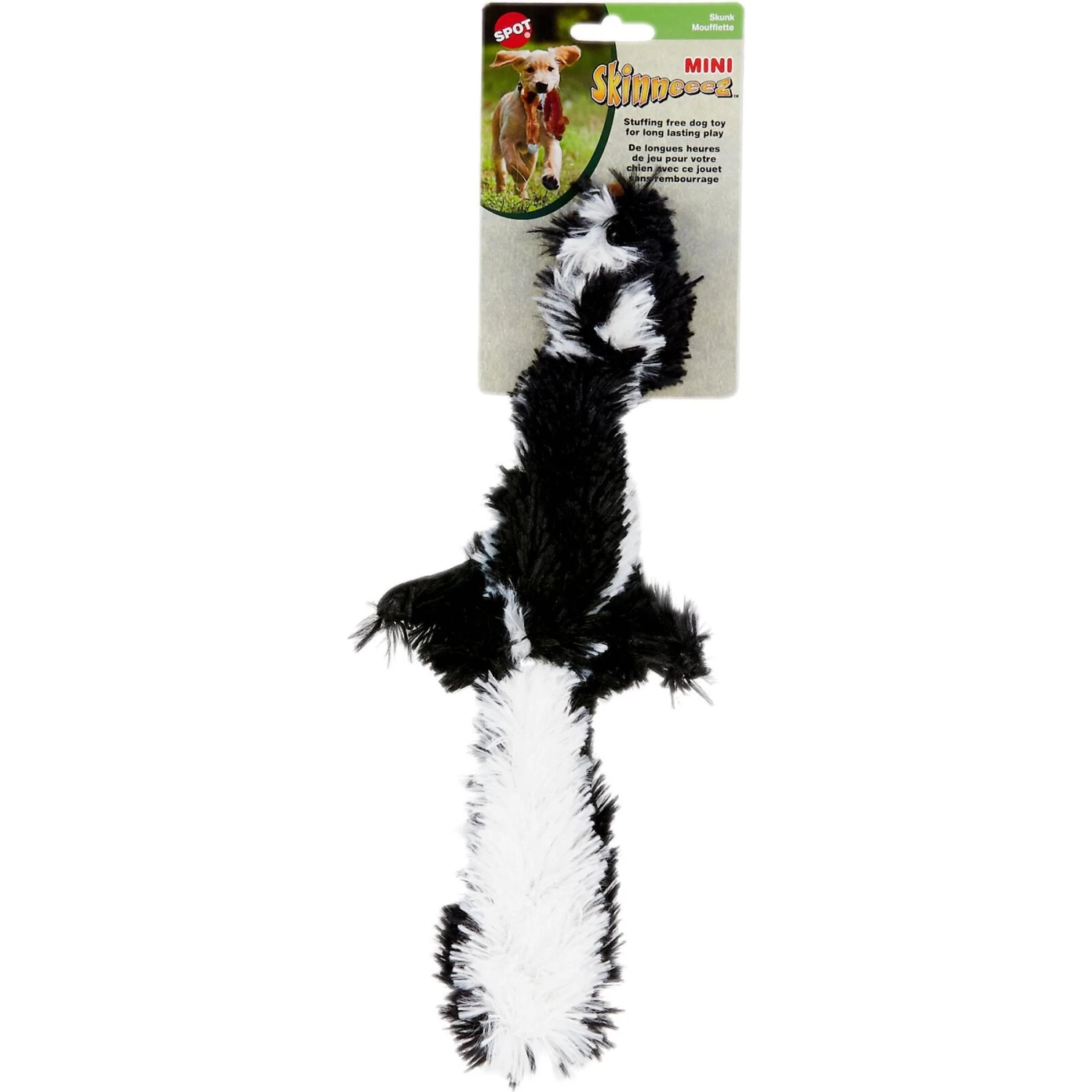 Ethical Pet Skinneeez Forest Series Skunk Stuffing-Free Squeaky Plush Dog Toy 4 Ethical Pet Skinneeez Forest Series Skunk Stuffing-Free Squeaky Plush Dog Toy - Image 2