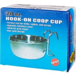 Ethical Pet Stainless Steel Coop Cup Wire Hanger Kennel Pet Bowl -Blue Buffalo Shop 71409 PT7. AC SS1800 V1540302160