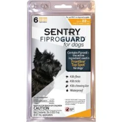 Sentry FiproGuard Flea & Tick Spot Treatment For Dogs, 5 To 22-lbs