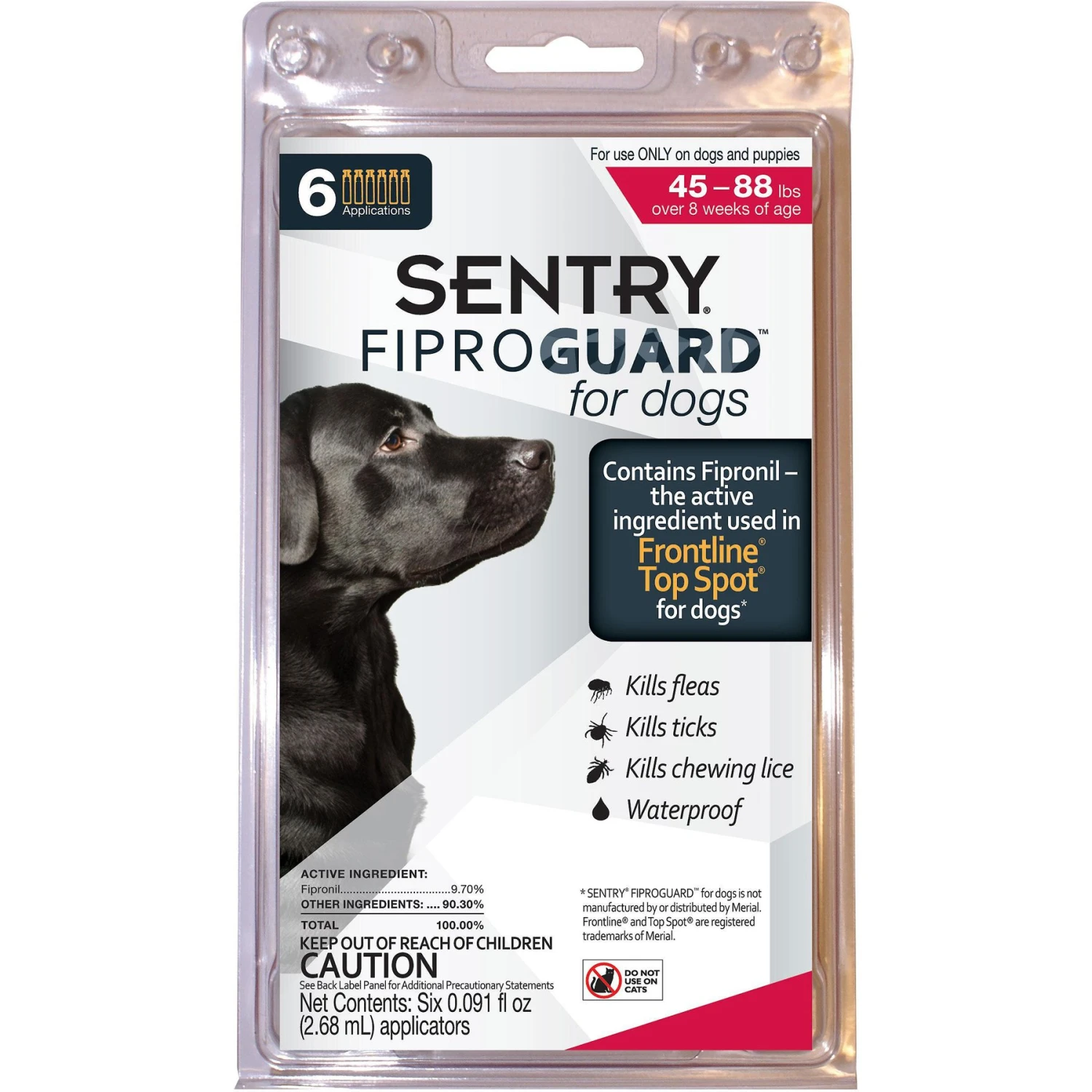 Sentry FiproGuard Flea & Tick Spot Treatment For Dogs, 45-88 Lbs 3 Sentry FiproGuard Flea & Tick Spot Treatment For Dogs, 45-88 Lbs