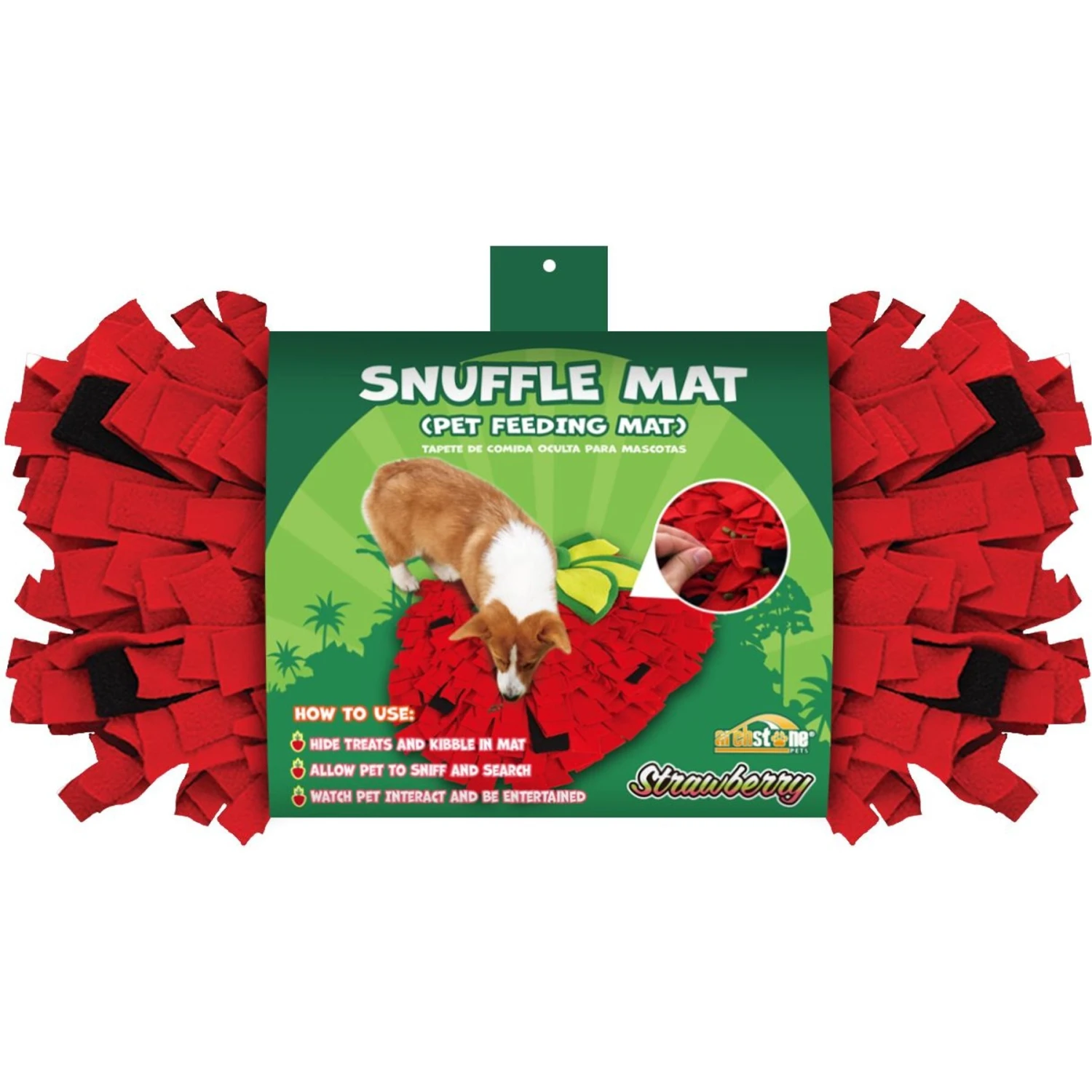 Archstone Pets Strawberry Dog Snuffle Mat 8 Archstone Pets Strawberry Dog Snuffle Mat - Image 6