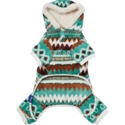 Frisco Fairisle Cozy Plush Fleece Dog & Cat PJs, Green -Blue Buffalo Shop 719054 PT5. AC SS1800 V1692720277