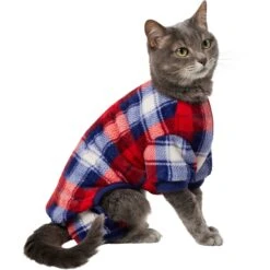 Frisco Cozy Plush Fleece Dog & Cat PJs, Plaid -Blue Buffalo Shop 719102 PT2. AC SS1800 V1692202558