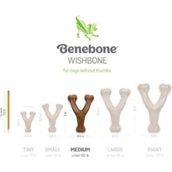 Benebone Bacon Flavor Wishbone Tough Dog Chew Toy -Blue Buffalo Shop 71968 PT5. AC SS1800 V1612394479