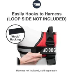 Industrial Puppy "Blind Dog" Velcro Patches For Dog Harness, Black/White, 2 Count -Blue Buffalo Shop 732582 PT2. AC SS1800 V1670450100