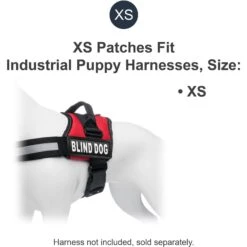 Industrial Puppy "Blind Dog" Velcro Patches For Dog Harness, Black/White, 2 Count -Blue Buffalo Shop 732582 PT3. AC SS1800 V1670517293