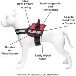 Industrial Puppy "Blind Dog" Velcro Patches For Dog Harness, Black/White, 2 Count -Blue Buffalo Shop 732582 PT4. AC SS1800 V1670513176