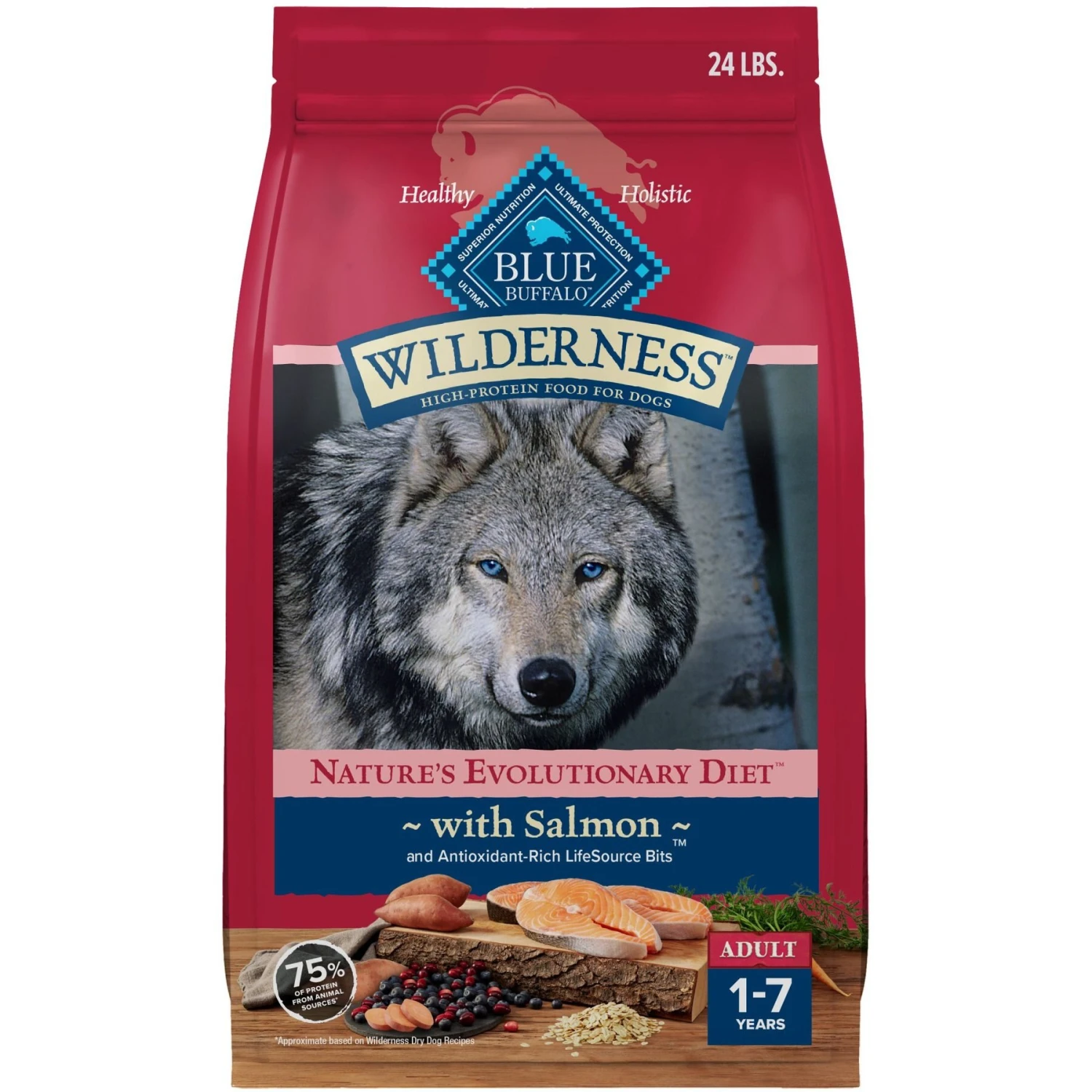 Blue Buffalo Wilderness Adult High Protein Natural Salmon & Wholesome Grains Dry Dog Food 3 Blue Buffalo Wilderness Adult High Protein Natural Salmon & Wholesome Grains Dry Dog Food