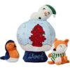 Frisco Holiday Melting Snow Globe Hide & Seek Puzzle Plush Squeaky Dog Toy -Blue Buffalo Shop 739910 MAIN. AC SS1800 V1694813278
