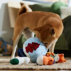 Frisco Holiday Melting Snow Globe Hide & Seek Puzzle Plush Squeaky Dog Toy -Blue Buffalo Shop 739910 PT3. AC SS1800 V1695045656