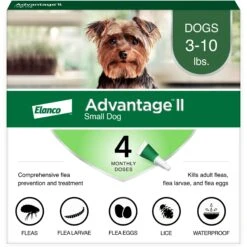 Advantage II Flea Spot Treatment For Dogs, 3-10 Lbs