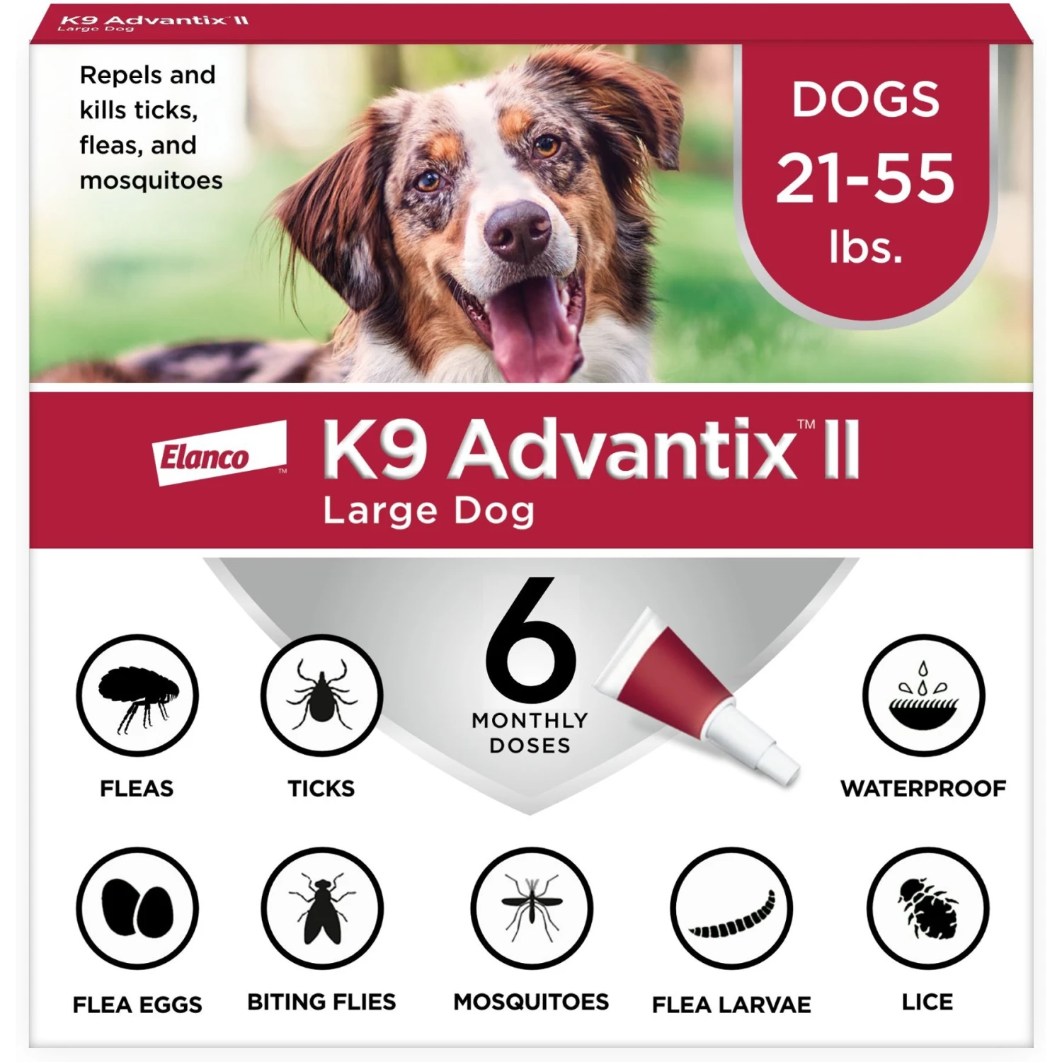 K9 Advantix II Flea & Tick Spot Treatment For Dogs, 21-55 Lbs 3 K9 Advantix II Flea & Tick Spot Treatment For Dogs, 21-55 Lbs