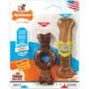 Nylabone Just For Puppies Teething Chew Ring Bone & Toy Ring Bone Twin Pack Flavor Medley & Chicken Flavor -Blue Buffalo Shop 74601 MAIN. AC SS1800 V1658761477