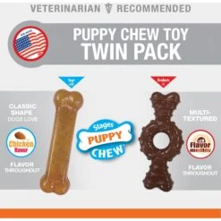 Nylabone Just For Puppies Teething Chew Ring Bone & Toy Ring Bone Twin Pack Flavor Medley & Chicken Flavor 13 Nylabone Just For Puppies Teething Chew Ring Bone & Toy Ring Bone Twin Pack Flavor Medley & Chicken Flavor -Blue Buffalo Shop 74601 PT2. AC SS1800 V1693419593