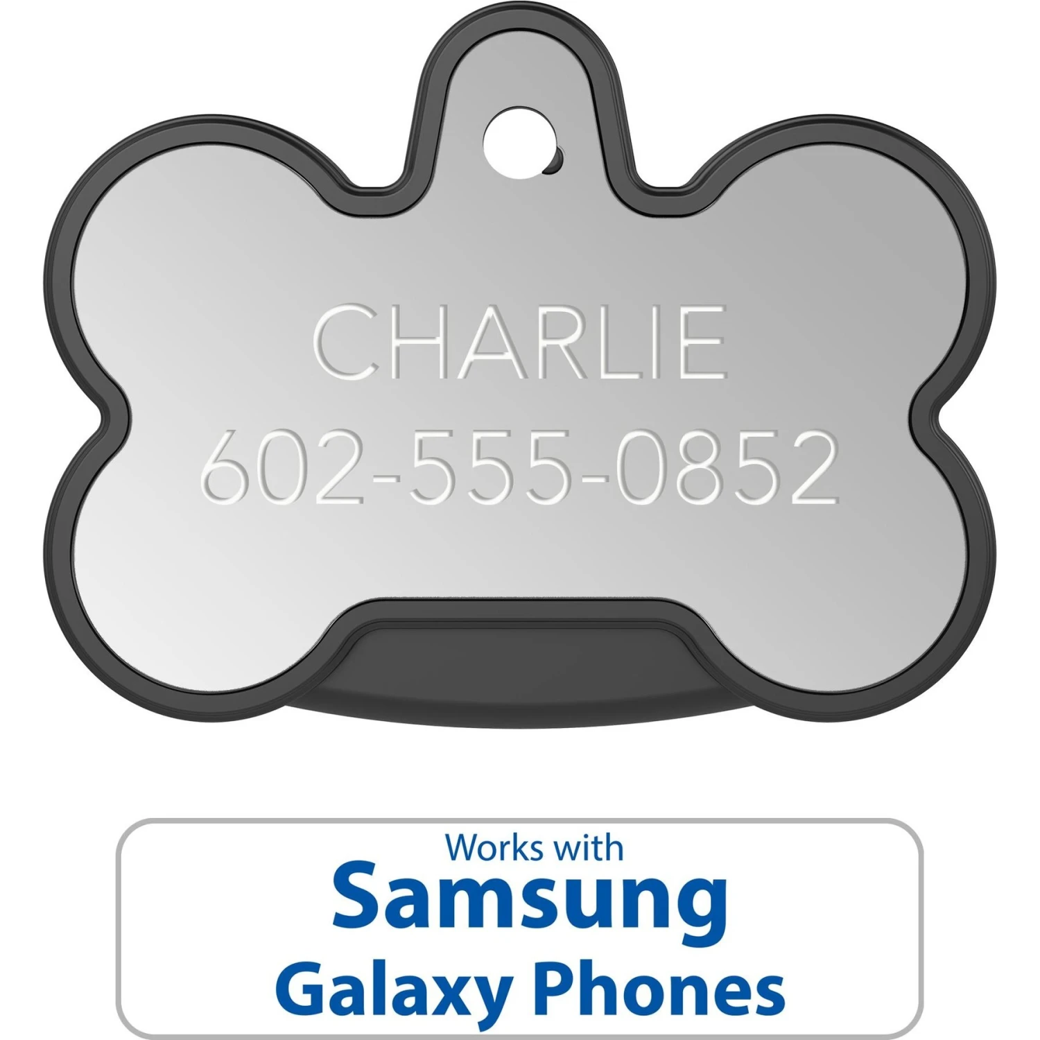 YIP Smart Tag Dog ID Tag - Works With Samsung Galaxy Phones, Bone 4 YIP Smart Tag Dog ID Tag - Works With Samsung Galaxy Phones, Bone - Image 2