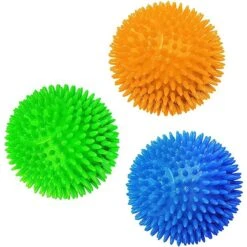 CoCoo Spiky Squeaky Dog & Ferret Rubber Ball, Dental Chew Fetch & Play Toy
