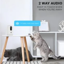 INSTACHEW Purechew Snack Cat & Dog Treat Dispenser, HD Camera, White -Blue Buffalo Shop 757678 PT5. AC SS1800 V1694791881