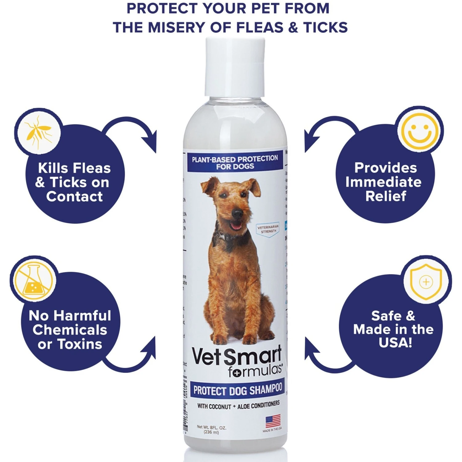 VetSmart Formulas Protect Dog Shampoo, 8-oz Bottle, 3 Count 6 VetSmart Formulas Protect Dog Shampoo, 8-oz Bottle, 3 Count - Image 4
