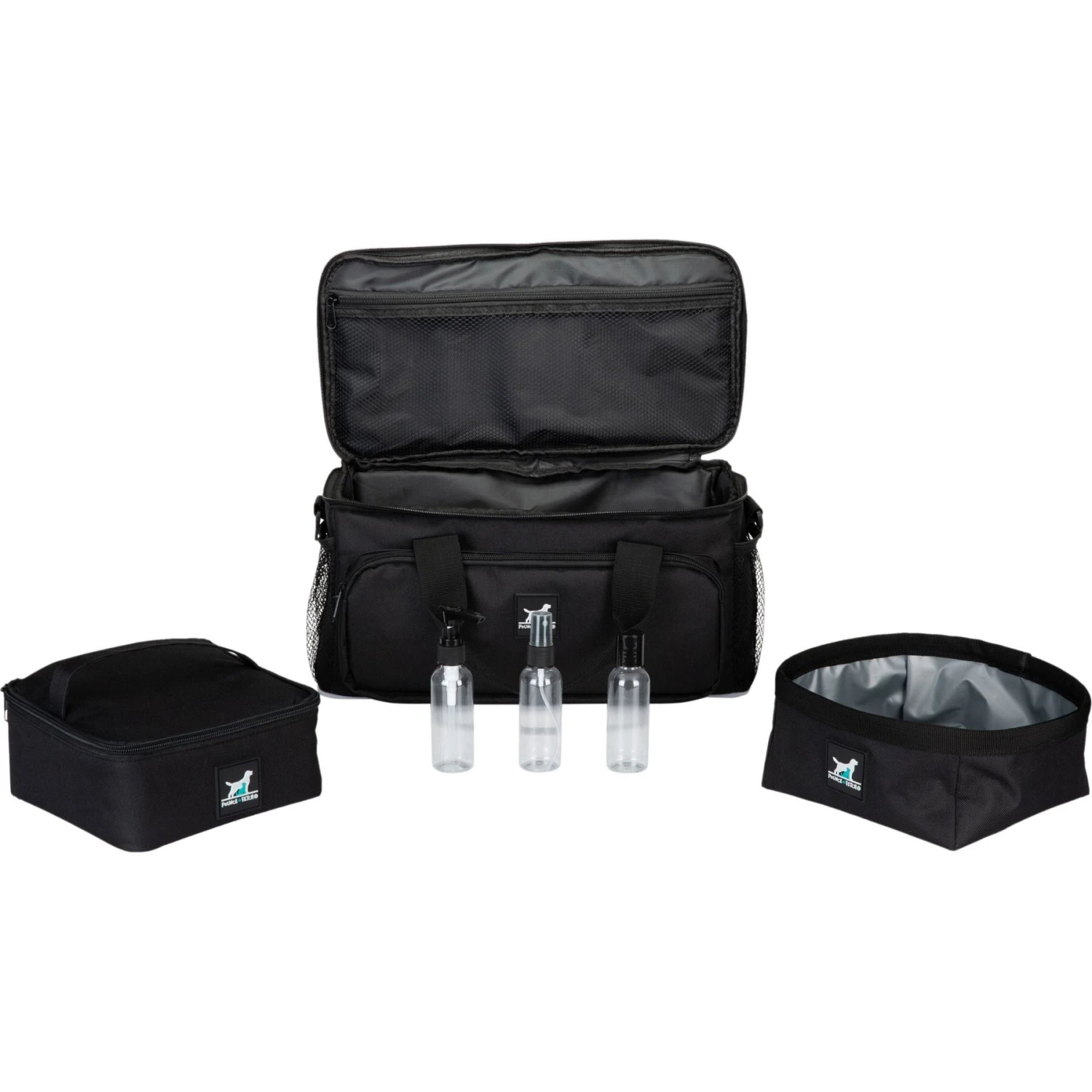 Pounce + Fetch Weekender Dog Travel Bag, Black, Small 5 Pounce + Fetch Weekender Dog Travel Bag, Black, Small - Image 3