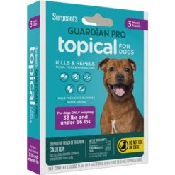 Sergeant's Guardian Dog Pro Flea & Tick Topical Treatment, 33-66-lb, 3 Count -Blue Buffalo Shop 775086 PT2. AC SS1800 V1678905710