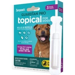 Sergeant's Guardian Dog Pro Flea & Tick Topical Treatment, 33-66-lb, 3 Count -Blue Buffalo Shop 775086 PT5. AC SS1800 V1678905767
