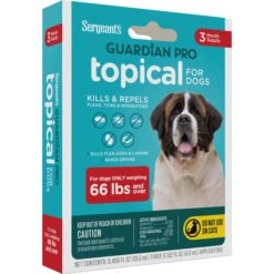 Sergeant's Guardian Dog Pro Flea & Tick Topical Treatment, Over 66-lb, 3 Count -Blue Buffalo Shop 775102 PT2. AC SS1800 V1678905767