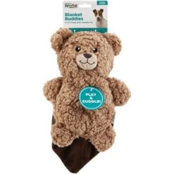 Outward Hound Blanket Buddies Brown Bear Small Blacket Treat & Squeaky Dog Toy, Brown -Blue Buffalo Shop 786718 PT6. AC SS1800 V1682628796