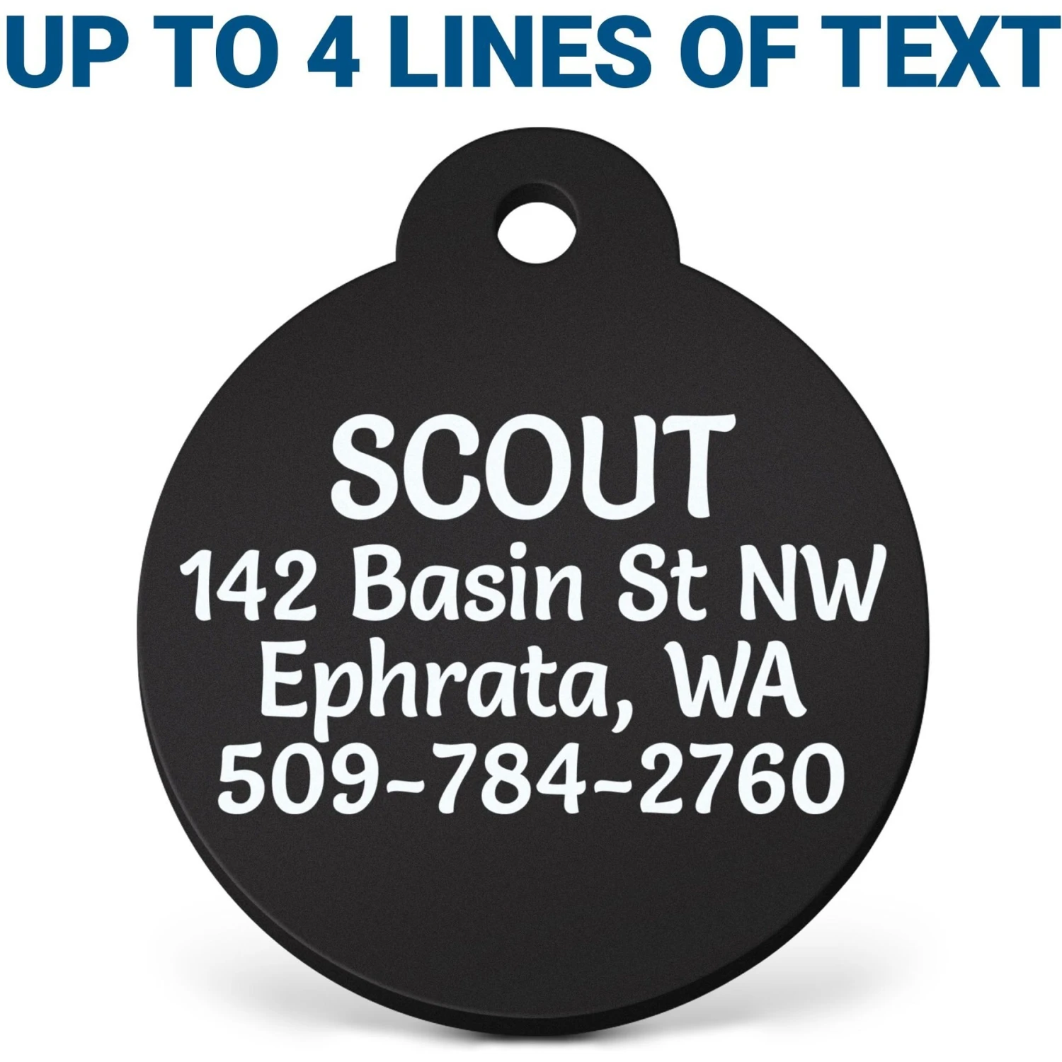 GoTags Handsome Mutha Fluffa Round Personalized Dog ID Tag 4 GoTags Handsome Mutha Fluffa Round Personalized Dog ID Tag - Image 2