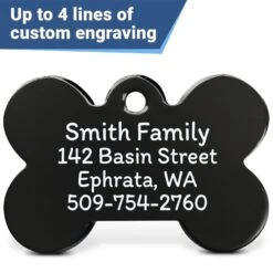 GoTags Black Steel Bone Personalized Dog ID Tag -Blue Buffalo Shop 790630 PT2. AC SS1800 V1682529229