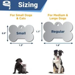 GoTags Black Steel Bone Personalized Dog ID Tag -Blue Buffalo Shop 790630 PT3. AC SS1800 V1682529278