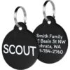 GoTags Black Steel Round Personalized Dog & Cat ID Tag -Blue Buffalo Shop 790654 MAIN. AC SS1800 V1687459885