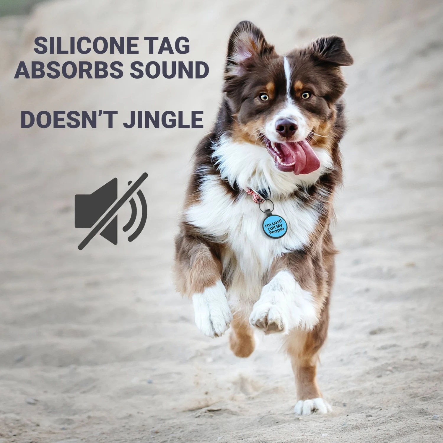 GoTags Silent Silicone I'm Lost! Call My People Personalized Dog ID Tag 5 GoTags Silent Silicone I'm Lost! Call My People Personalized Dog ID Tag - Image 3