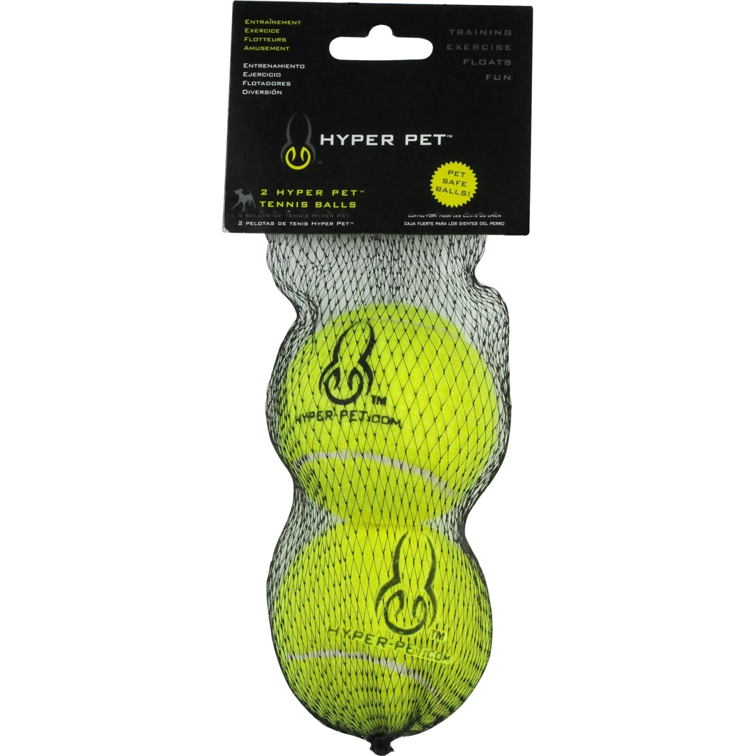 Hyper Pet 2 Pack Of Balls For Dogs, Green 3 Hyper Pet 2 Pack Of Balls For Dogs, Green
