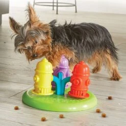 Brightkins Spinning Hydrants Treat Puzzle Dog Toy -Blue Buffalo Shop 805406 PT3. AC SS1800 V1682450426